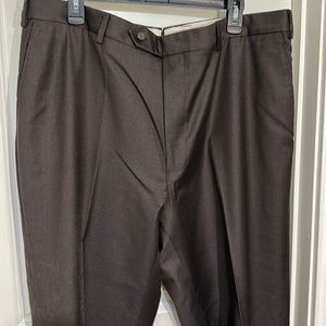 Samuelsohn brown flat front trousers 40/31